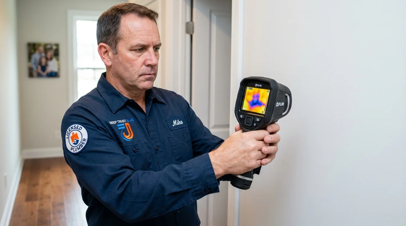 Thermal imaging leak detection by Johns Plumbing LLC in Quinebaug